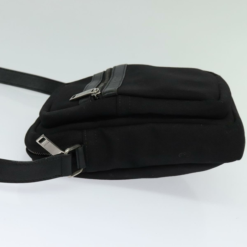 【日本直送】SAINT LAURENT 黑色帆布單肩包 正品 BA873-2