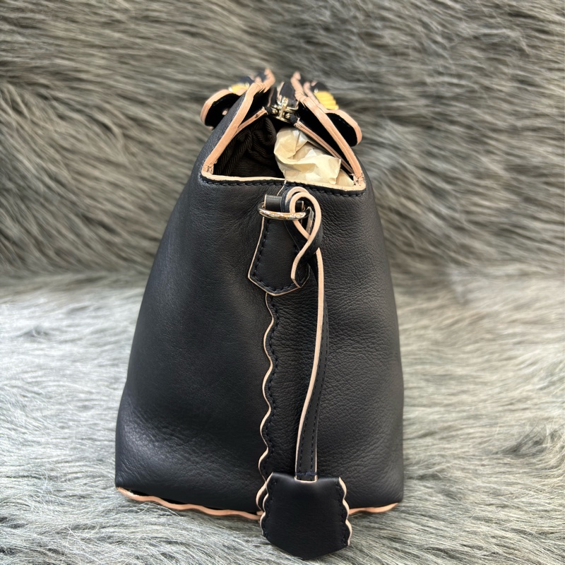 FENDI 8BL125 By the Way bag 深藍 牛皮 鉚釘 卯釘 肩背包 波士頓包 手提包 側背包 斜背包-2