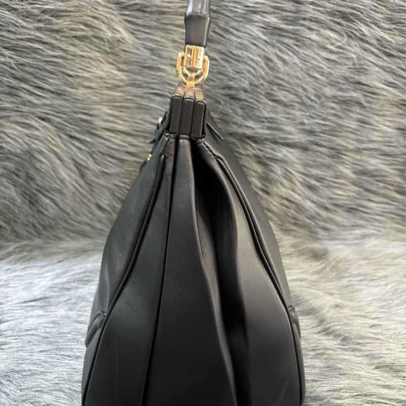 GUCCI 296860 黑 牛皮 竹節 限量 流蘇 手提包 公事包 醫生包-5