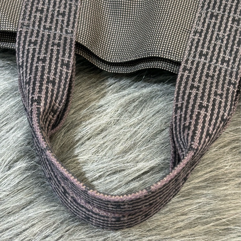 HERMES HERLINE 黑 鐵灰 帆布 H LOGO 多口袋 拉鍊 手提包公事包帆布包電腦包托特包購物包 booktote-11