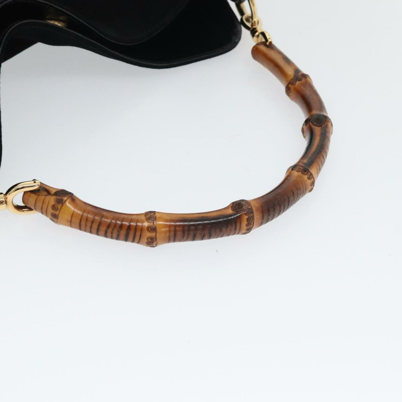 【日本直送】GUCCI 竹節手提包 絨面革 Outlet 2 款 黑色 金色 001 8638 正品 sw150-6