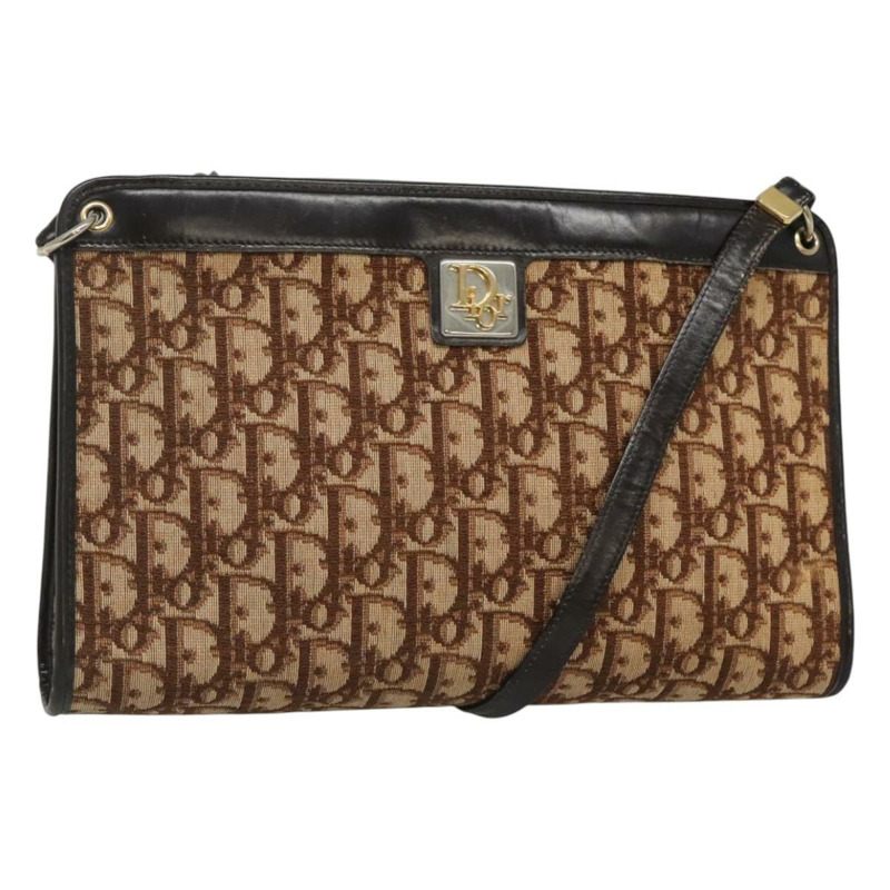 【日本直送】Christian Dior Trotter 帆布肩背包 棕色 正品 sw236-0
