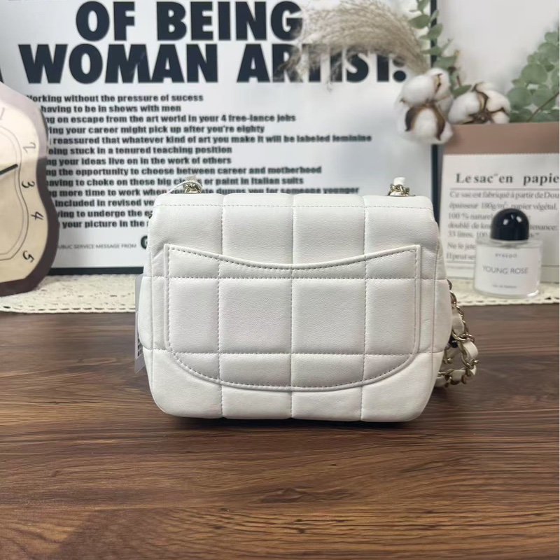 《完美·二手精品》香奈兒 Chanel 23c cf方胖子白金骰子鏈條 限定款-1