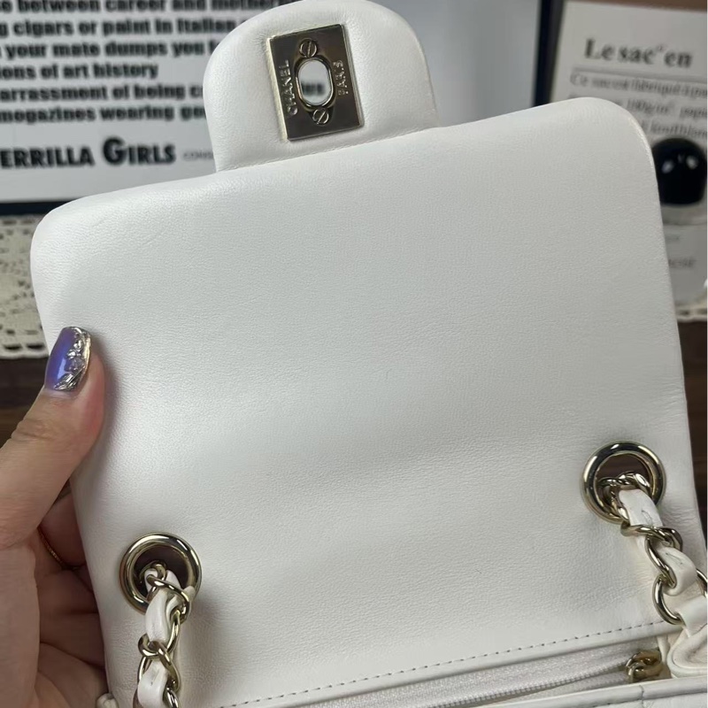 《完美·二手精品》香奈兒 Chanel 23c cf方胖子白金骰子鏈條 限定款-23