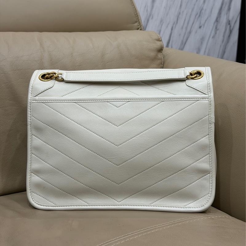 Ysl Niki Baby 新款D扣白金鏈條斜挎包 🤍帶膜閒置✨專櫃漲價款破🔟萬-7