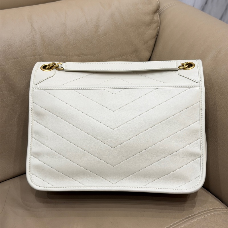 Ysl Niki Baby 新款D扣白金鏈條斜挎包 🤍帶膜閒置✨專櫃漲價款破🔟萬-9