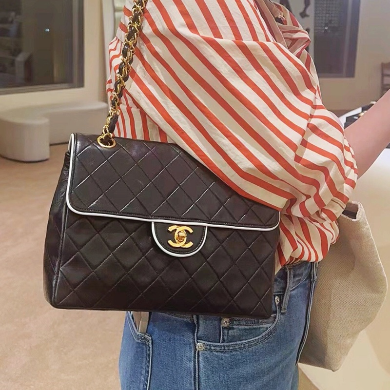 💝FuFu.Style ⟡.·* Chanel 黑白雙色單肩包|斜背包-3