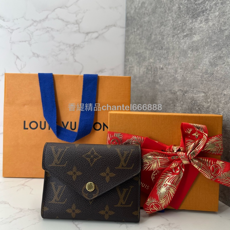 (已售出)💗香緹國際精品💗 LV VICTORINE WALLET 老花豆豆短夾-0