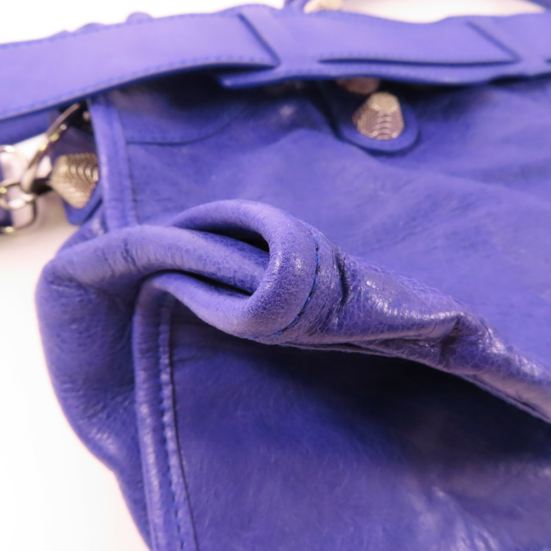 BALENCIAGA 羊皮皮革Part Time銀扣手挽肩背兩用袋-14