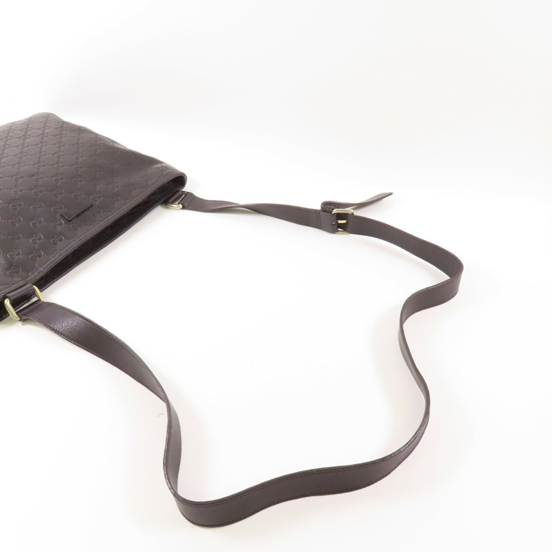 GUCCI 牛皮皮革Shoulder Bag銀扣肩背袋-4
