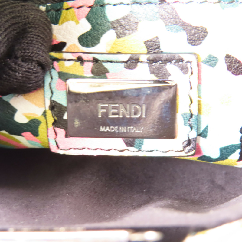 FENDI 牛皮皮革Peekaboo銀扣手挽肩背兩用袋-8