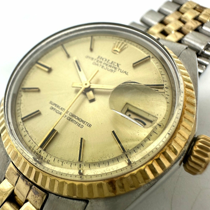 ROLEX 勞力士 1601 Datejust 自動手錶 SS YG 男士銀色-8