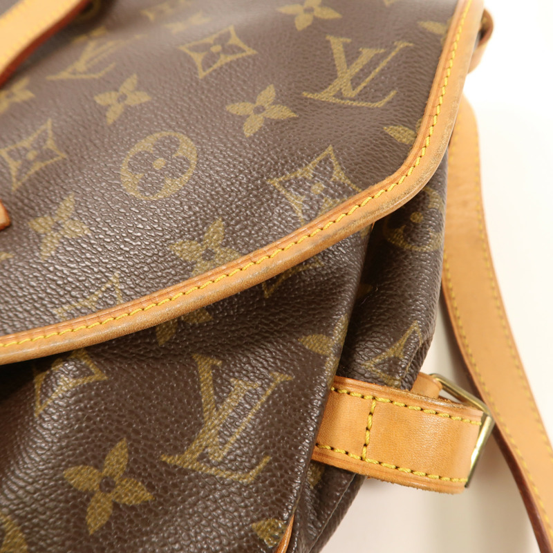 LOUIS VUITTON Monogram Saumur 30金扣肩背袋-18