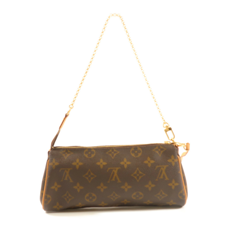 LOUIS VUITTON Monogram Eva金扣手挽肩背兩用袋棕色-1