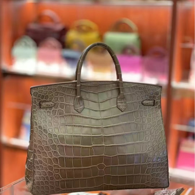 Hermes Birkin 40 M1大象灰🐘 霧面鱷魚 MAT Alligator 銀扣 還是全新品相 真的太稀有!-3
