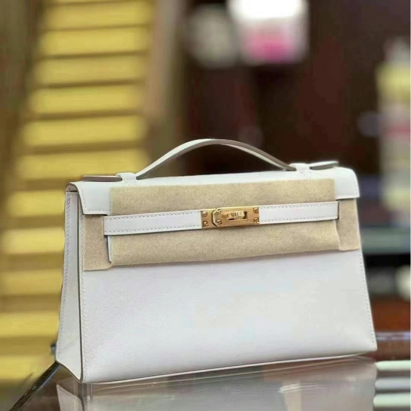全新全套 W刻 Hermes mini kelly M4 奶灰色 金扣 W stamp !!!!in stock 現貨好價格! ! 問價秒-0