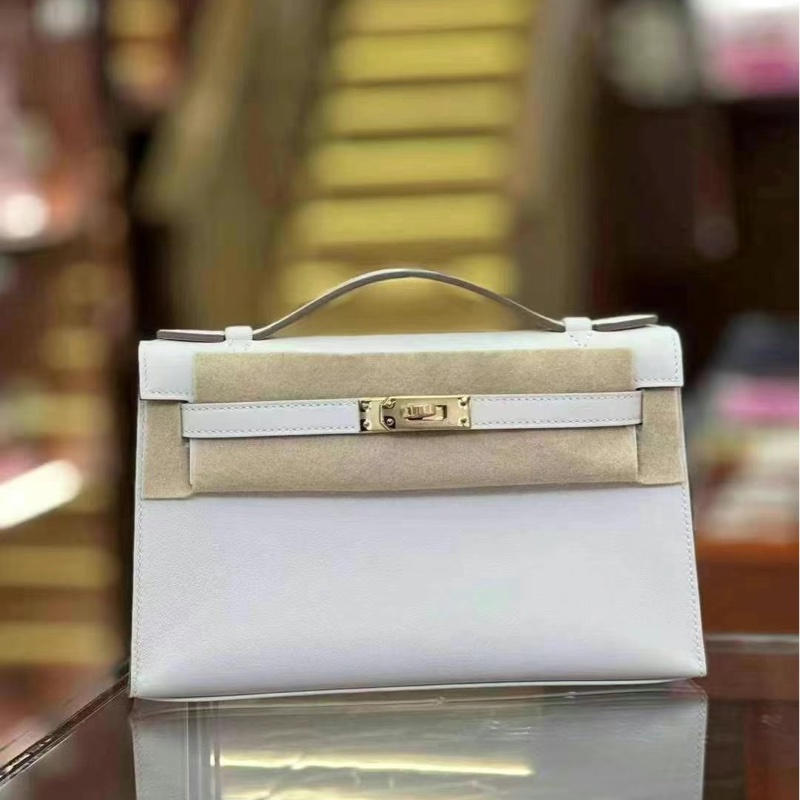 全新全套 W刻 Hermes mini kelly M4 奶灰色 金扣 W stamp !!!!in stock 現貨好價格! ! 問價秒-2