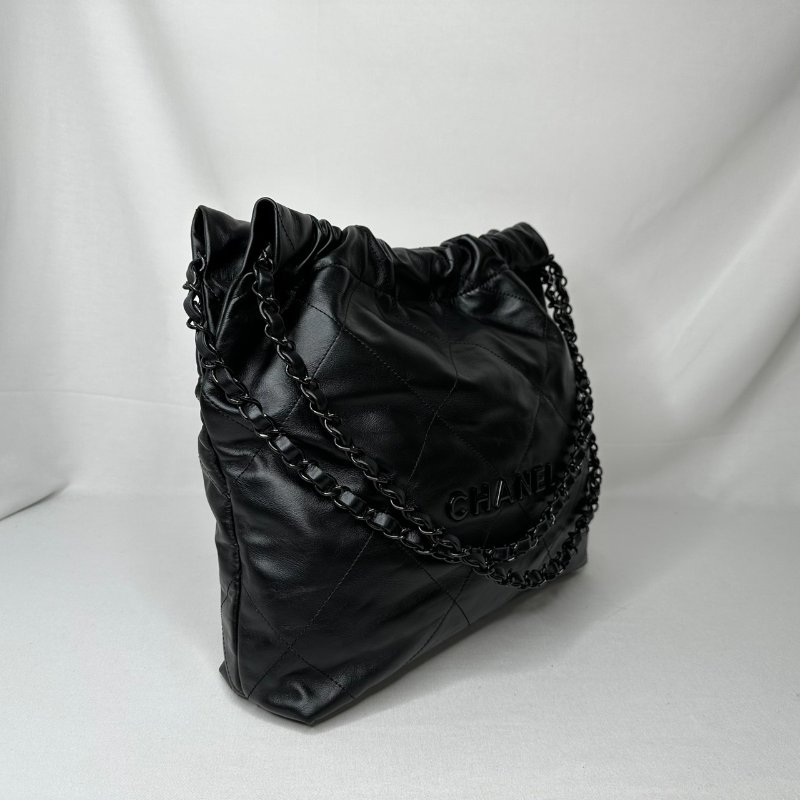 CHANEL So Black全黑小號22包-3