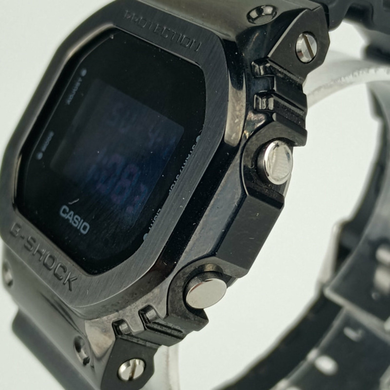 CASIO卡西歐手錶G-SHOCK GM-5600B-1JF黑色樹脂不銹鋼男式數位石英-3