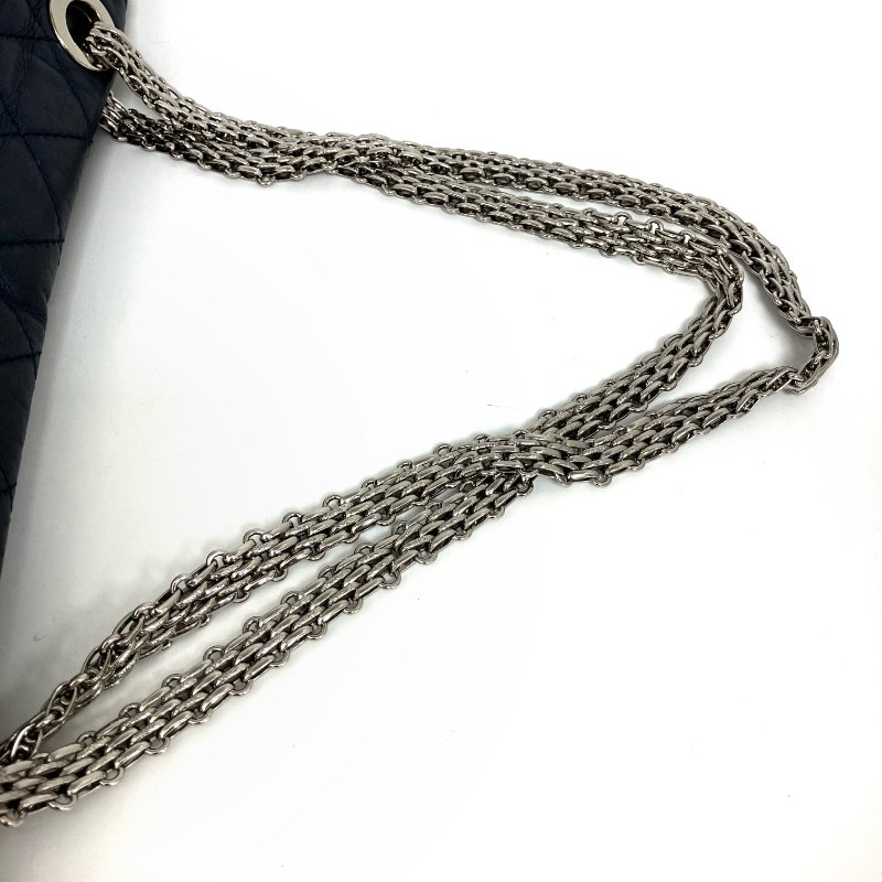 △ Chanel 香奈兒 2.55 Metallic Blue Aged Calfskin Double Flap Bag No.12 2.55 金屬藍色舊化牛皮肩背袋 No.12 -257004787-15