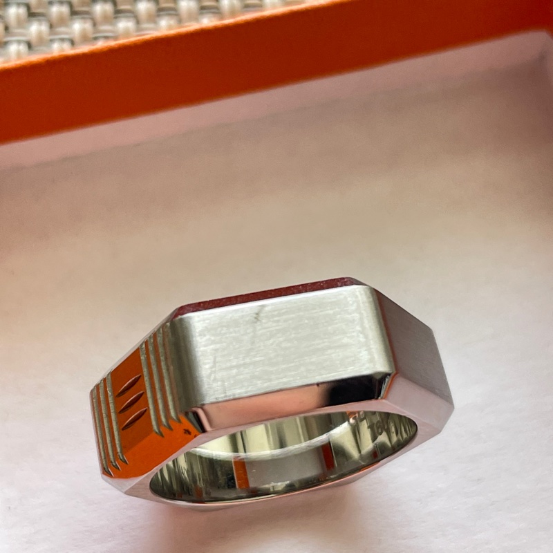 Hermes 六邊形戒指 T60 H刻紋-6