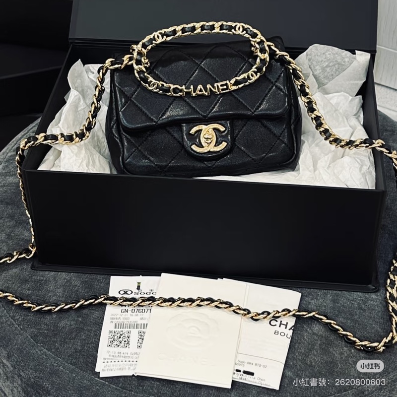 Chanel 23C 黑金手鐲方胖子限量款🈶購證 全配割愛🔥閒置品 包況新✨-10