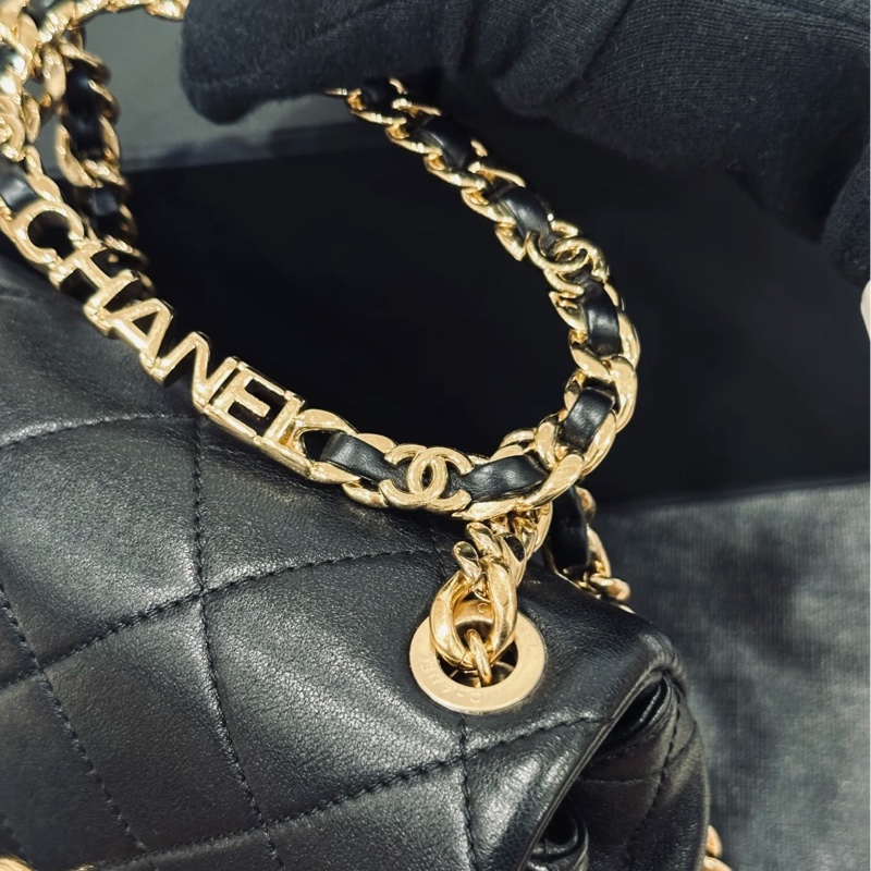 #全網最低 #台北sogo購證 香奈兒黑金手鐲方胖子口蓋肩背包🖤僅試背過一次即割愛❤️🔥求有緣人帶走❤️🔥-12