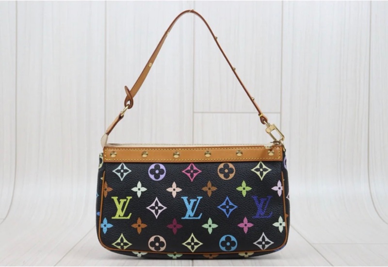 「JL精品代購」9新LV黑三彩 麻將包-2