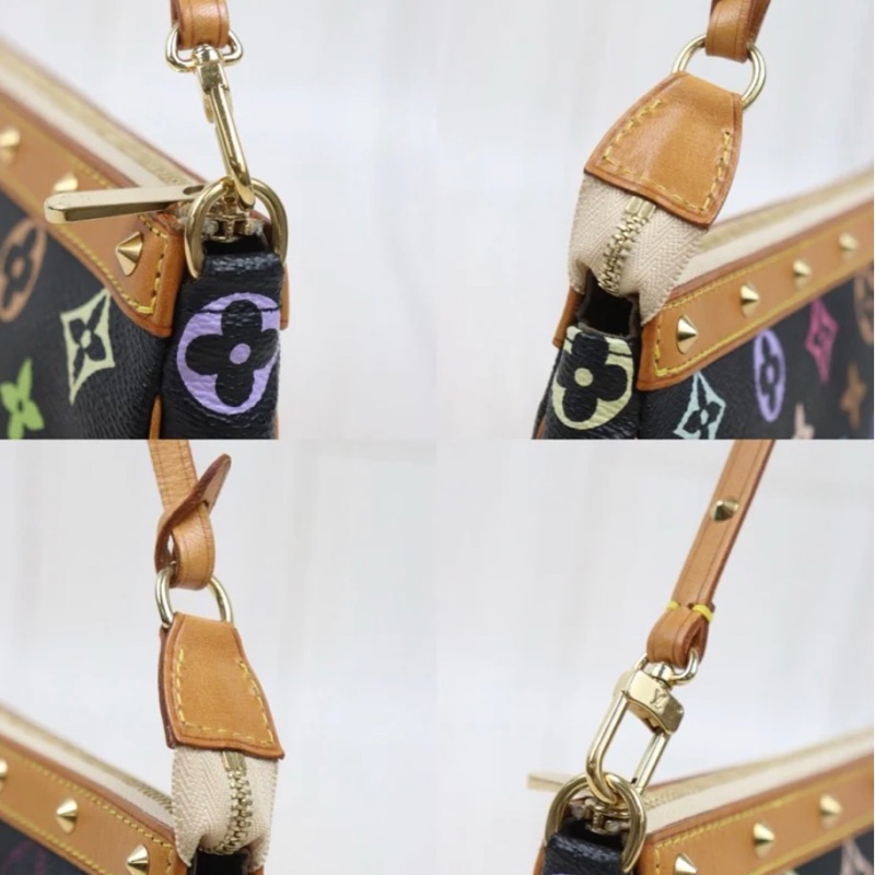 「JL精品代購」9新LV黑三彩 麻將包-4