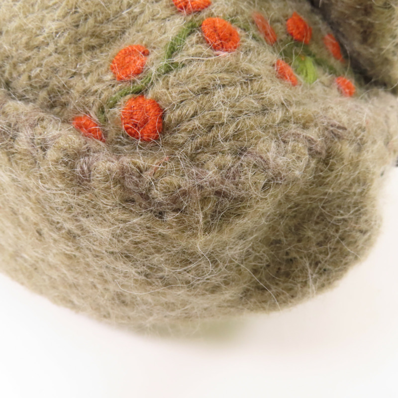 FENDI 羊毛Baguette Wool Handbag銀扣手挽袋-5