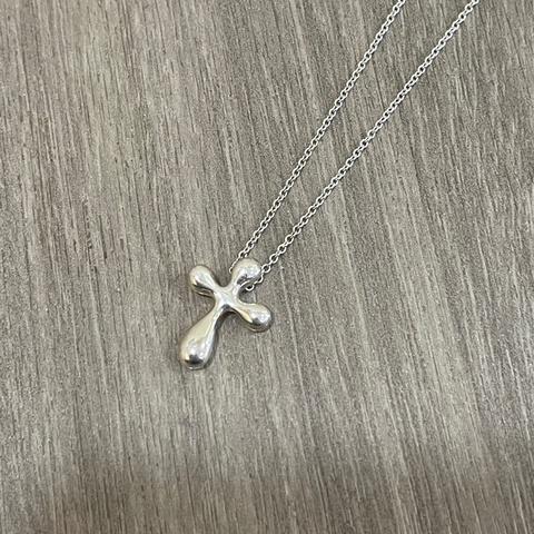 Tiffany & Co. 925純銀十字架項鍊 鎖骨鏈