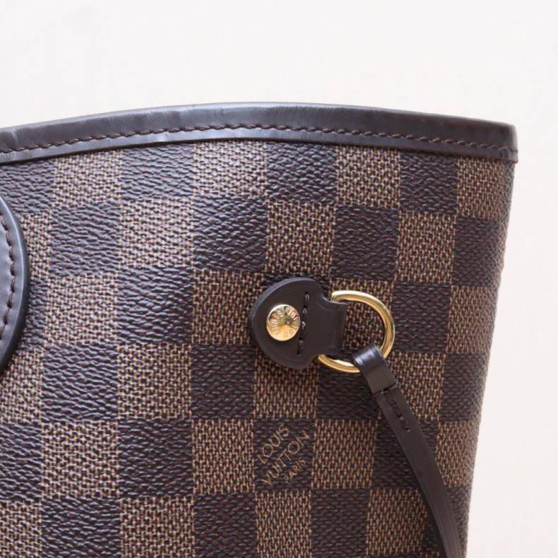 LOUIS VUITTON(路易威登) Neverfull 中號 31 配子袋 棕色棋盤格 PVC 2018-5