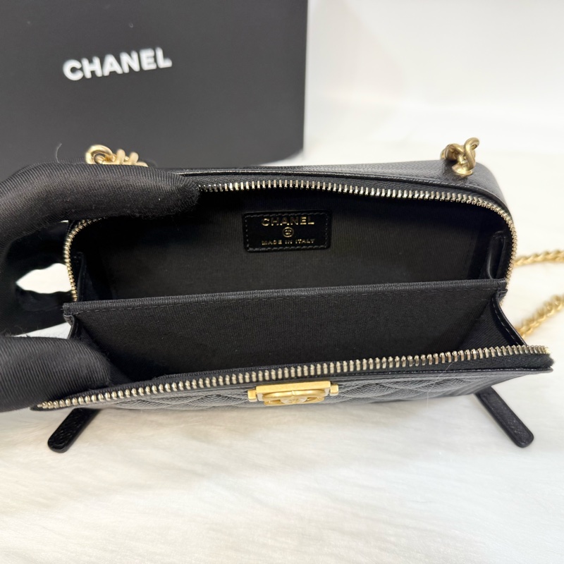 Chane黑金牛皮BOYㄇ拉方形側背包AP2756-21