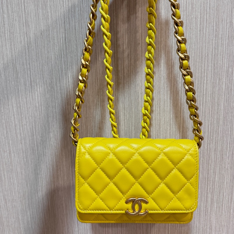 CHANEL WOC雙鏈黃-0