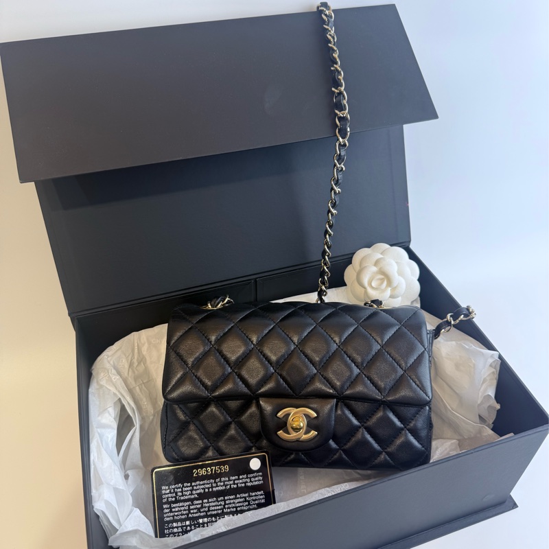 CHANEL CF 大MINI淡金扣-7