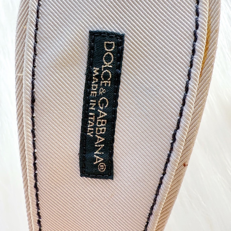 出清 Dolce & Gabbana 夢幻白蕾絲蝴蝶結高跟涼鞋 義大利製 36.5-4