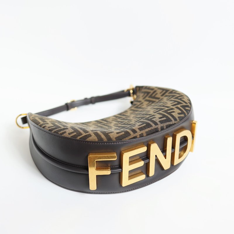 二手Fendi graphy hobo 半月腋下包-5