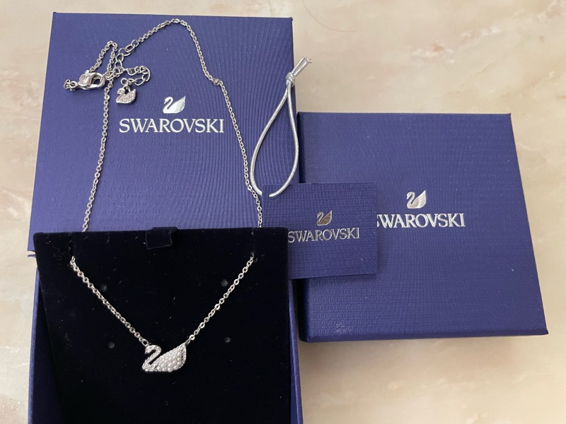 Swarovski 珍珠天鵝項鍊-4