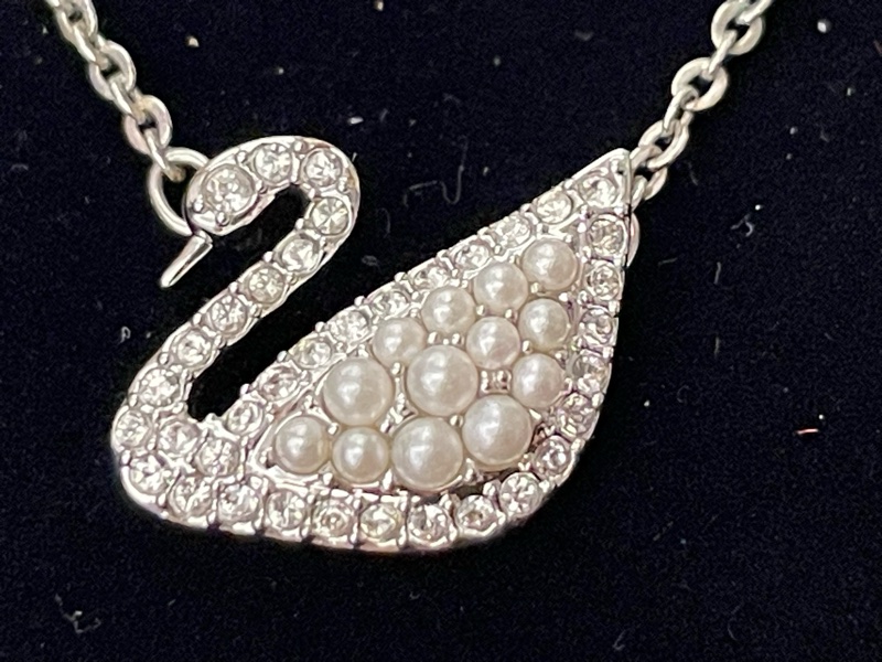 Swarovski 珍珠天鵝項鍊-9