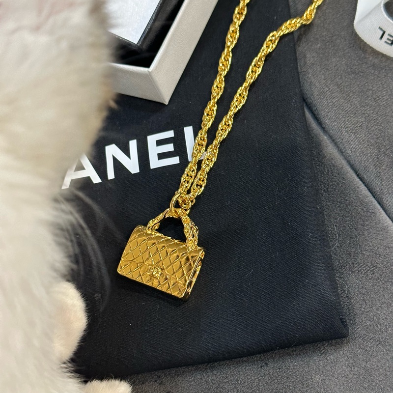 絕版收藏品❤️香奈兒 #書包釦 #項鍊 #chanel #vintaga 24k金-4