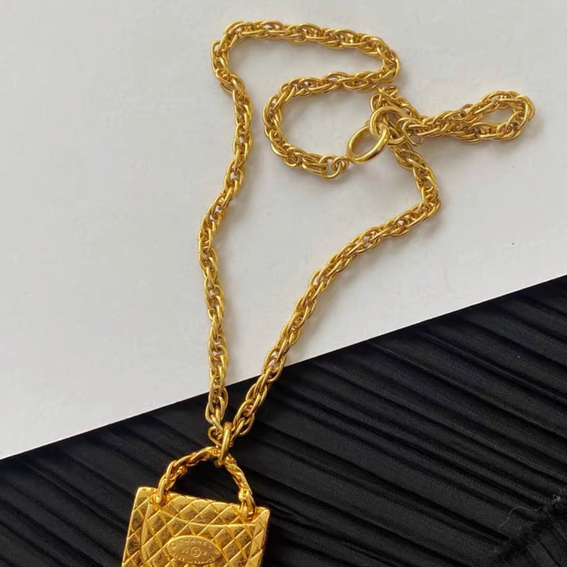 絕版收藏品❤️香奈兒 #書包釦 #項鍊 #chanel #vintaga 24k金-3