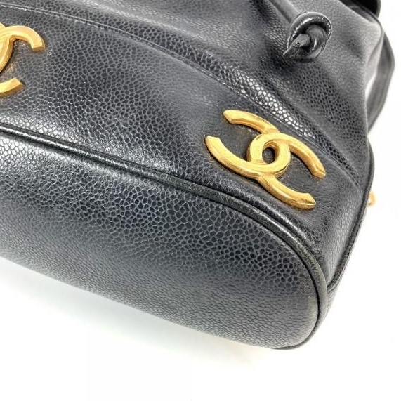 💝FuFu.Style ⟡.·* Chanel 魚子醬皮雙肩包-18