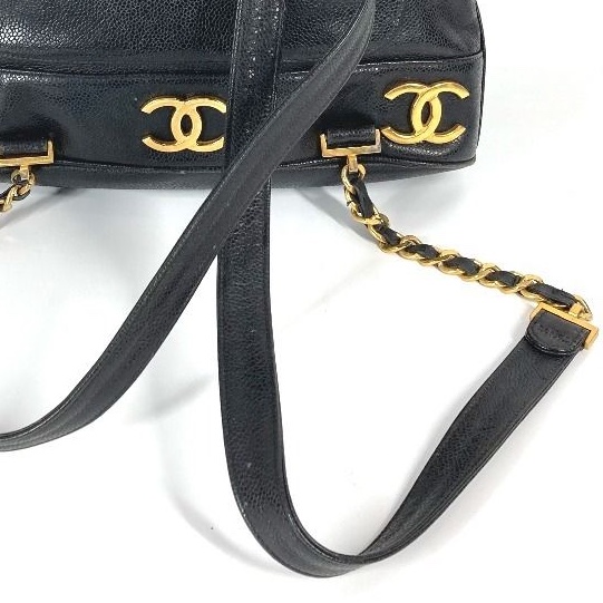 💝FuFu.Style ⟡.·* Chanel 魚子醬皮雙肩包-26