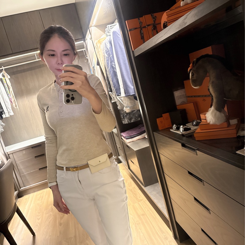 全新 Hermes Kelly Pocket 18 餅乾色配奶油白-0