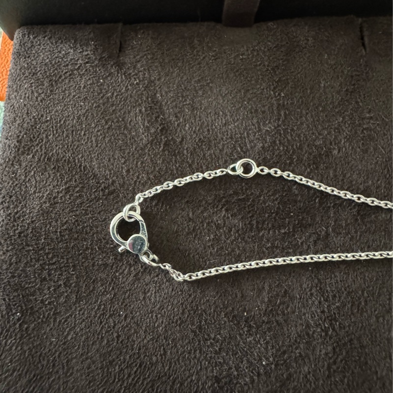 Hermes Finesse小Q白K金鑽飾項鍊-30