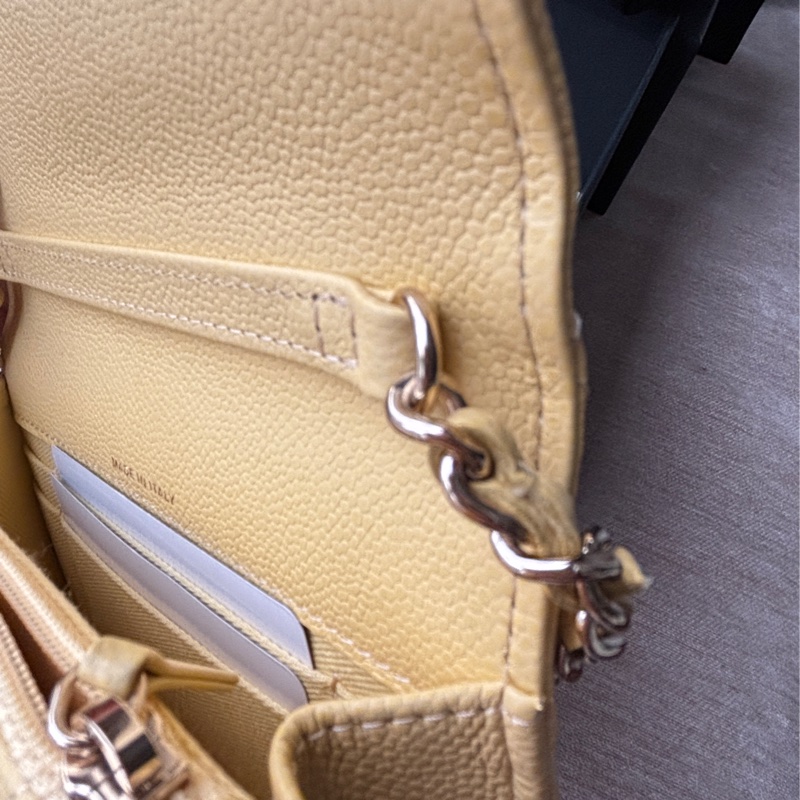 Chanel mini郵差包 黃色 基本上全新-18