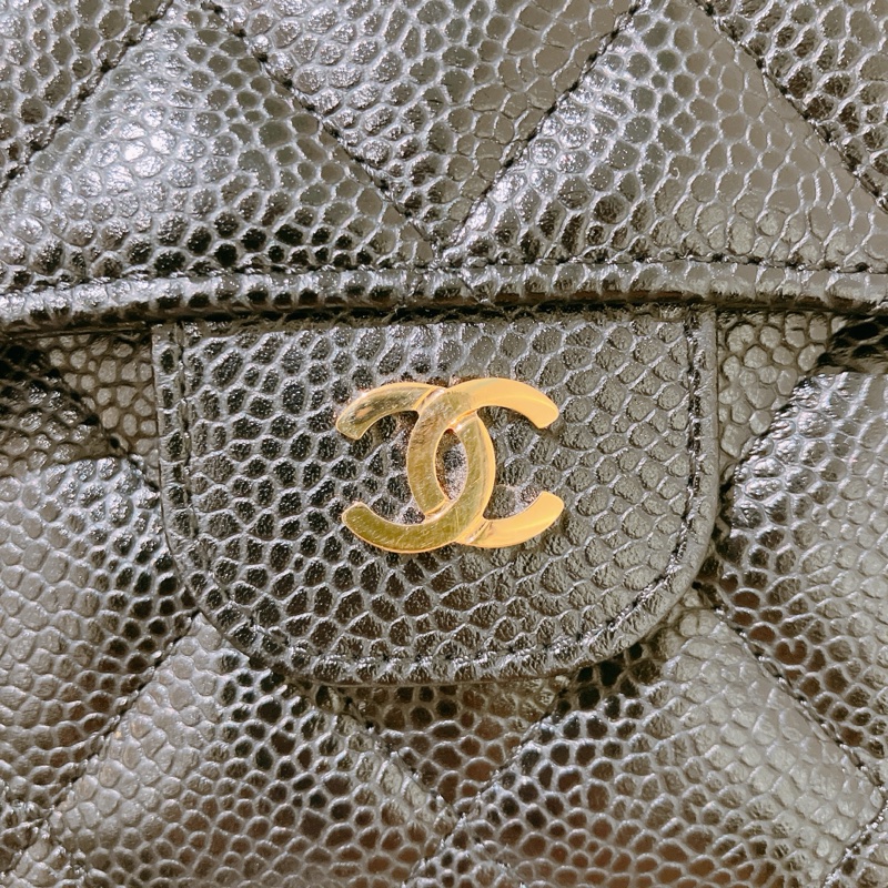Chanel 香奈兒經典款黑色魚子醬牛皮長夾Classic Flap Long Wallet Caviar Black x GHW-14
