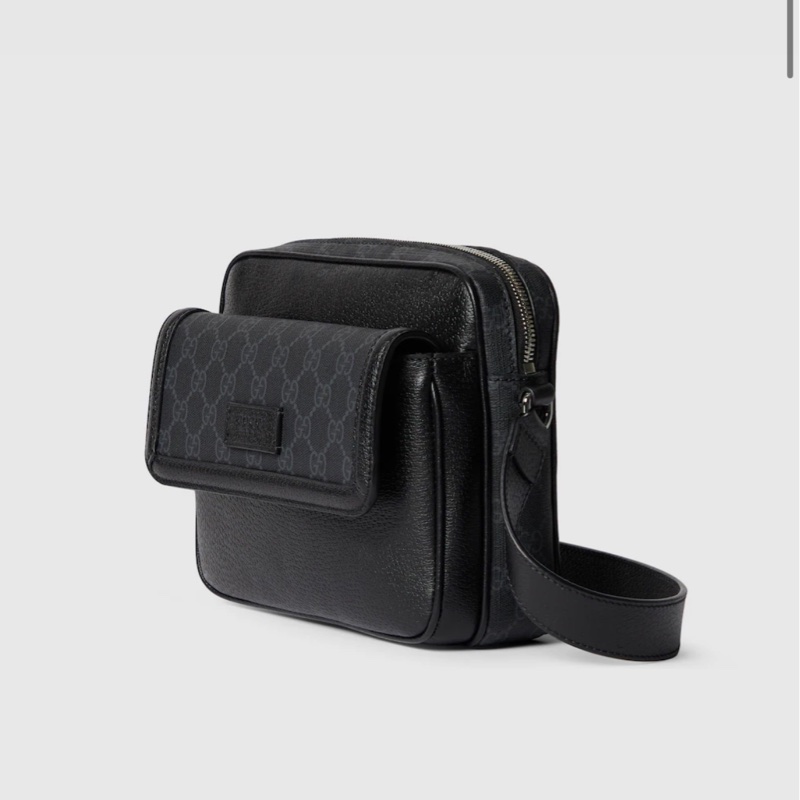 GUCCI Blend肩背包 9成新 有購證 2024/12購買 GG SUPREME SMALL CROSSBODY BAG Gucci 斜背包 男生 皮革-9