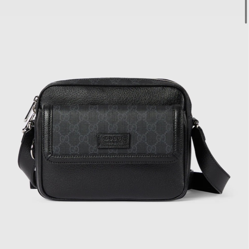 GUCCI Blend肩背包 9成新 有購證 2024/12購買 GG SUPREME SMALL CROSSBODY BAG Gucci 斜背包 男生 皮革-1
