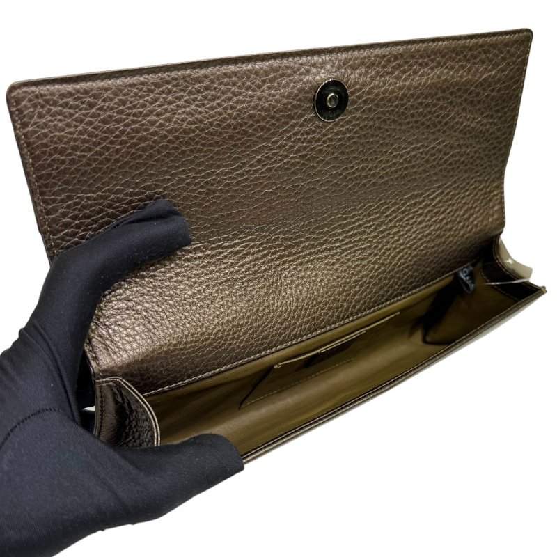 【美收精品】GUCCI 青銅色雙G手拿包 2-205-9